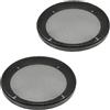 tomzz Audio 2800-001 Griglia dell'altoparlante per altoparlante DIN da 130mm anello di plastica nero in 2 pezzi con set di griglie in metallo