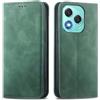 MOJIA Cover per Honor 400 Lite, Custodia Folio Portafoglio in Pelle PU [chiusura magnetica], Case a Libro con Guscio Interno in TPU, Supporto per Carte.. Verde