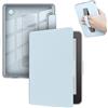 GIOPUEY Cover Compatibile con Kobo Clara Colour/Clara BW/Clara 2E, Flip Pelle + PC TPU Trasparente Case con Cinturino Guscio Rigido Posteriore - Blue