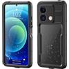 FONREST Custodia impermeabile per Xiaomi Redmi Note 13 5G (non 4G), IP68 Slim Anti-Urto, Polvere e Neve Full Body Sigillato Sotto Acqua Ibrido TPU PC Esterno Custodia Trasparente con Cinturino