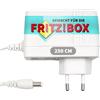 GEQUDIO Fritzbox - Alimentatore di rete di ricambio di GEQUDIO (12 V, 3,5 A/42 W), adatto per AVM Fritz!Box 7690, 7630, 7590, 5690, 6690 DSL Speedport SMART 4, cavo extra lungo da 2,5 m, bianco, compatibile