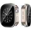 Suphart Compatibile con Cover Apple Watch Serie 11/10 46mm, Custodia in Metallo con Protezione Schermo Integrata Ttelaio Posteriore per iWatch Serie 11/10 46mm (Titanio)