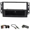 tomzz Audio 2406-004 Radio Bezel Set compatibile con Chevrolet Aveo Epica Captiva My.2006-2011 nero con Radio Adattatore ISO Antenna Adattatore DIN ISO