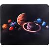 ELLENNE - Tappetino per Mouse 240x200mm | Superficie in Lycra Ultra-Liscia | Comodo, Antiscivolo e lavabile Mousepad per Ufficio, Gaming e Laptop (Cod. 53 - Sinfonia del Sistema Solare)