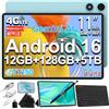TECLAST P50 Tablet 11 Pollici 90Hz Tablets Android 16, 2GHz Octa-Core T7250, Dual SIM 4G LTE + 5GWiFi, Tablet con Tastiera+Penna+Custodia, 12GB RAM+128GB ROM(TF 6TB), Widevine L1/7000mAh/GPS/3.5MM/OTG