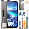 ARSSLY LCD Display per Doogee S86 LCD Schermo per Doogee S86 PRO Sostituzione dello Schermo per Doogee S86 Touch Screen Digitizer Full Assembly con Riparazione Kit, Nero