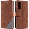 SONWO Cover per Oppo Find X2 Neo, Flip Caso in PU Pelle Case Cover Portafoglio Custodia per Oppo Find X2 Neo, [Kickstand] [Slot per Schede], Marrone