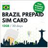 travSIM Carta SIM travSIM Brasile | 12GB di dati mobili con velocità 4G/5G | Roaming 0 in Sud America | Funziona su dispositivi iOS e Android | Il piano della carta SIM Brasile prepagata è di 30 giorni