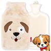 Soxo Grande borsa dell'acqua calda di SOXO - Scaldacqua - Borsa dell'acqua calda in gomma con rivestimento in peluche - Motivo cane - 1,8 l