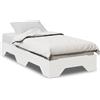 vidaXL Letto in legno massiccio senza materasso Impilabile Bianco 90x190 cm