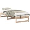 vidaXL Struttura letto marrone 90 x 210 cm in legno di pino massiccio