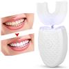 YUYTE Spazzolino ElettricoSpazzolino denti elettrico con testina a forma di U, dispositivo per sbiancamento dei denti a luce con ricarica wireless, spazzolino sonico automatico con pulizia imperm