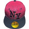 Generico Cappello New Y Nero e Rosso Lettere Nere Moda Uomo Berretto New Era Sport Taglia 7 1/4 58cm Gadget Accessorio Idea Regalo Uomo Donna Bambino