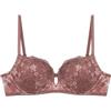 YAMAMAY, Reggiseno Balconcino con Ferretto, Primula Color, Malva, Donna