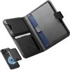 Stouchi Porta passaporto AirTag, nero, 3.44 x 0.53 x 2.37 inches, Porta passaporto nero