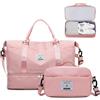 JXCTNNU Borsoni Borsone da Viaggio Donna Borsa Palestra Bagaglio a Mano Borsa da Viaggio Sportiva Tote Gym Borsa Ospedaliera Capacità Grande Impermeabile Pieghevole per Uomo e Donna (Rosa Chiaro)