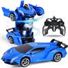 HOTUT Polizia Macchina Telecomandata Transform Giocattoli, Auto Robot Trasformabile con Batteria Ricaricabile 360° Rotazione, Macchina Radiocomandata 2.4GHz RC Cars Auto Telecomando Regalo per Bambini