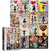 Tucocoo Banksy - Puzzle artistico per adulti, graffiti colorato, 1000 pezzi, puzzle di collage di strada, Artwrok, artigianato, giochi in famiglia, giocattoli educativi notturni, regalo