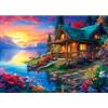 MOJIGE Puzzle da 1000 pezzi, puzzle per adulti, un gioco impegnativo, puzzle per tutta la famiglia, regali per donne, regali per Mnner, tema: Lakeside Chalet
