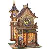 DecoRoom Book Nook - DIY Miniature House, Booknook con decorazione per libreria, modellismo da costruire per adulti - Time Magic Club