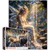 Tucocoo Puzzle magico della foresta delle fate da 1000 pezzi per adulti, fatina fantasy seduta dalla cascata, puzzle stravaganti con scene della natura incantata, giochi fai da te impegnativi regalo