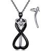 YFN Collana Amore Coppia in Argento Sterling Ciondolo Coppia Gioielli Anniversario Regali Per Donne Uomo Moglie Marito