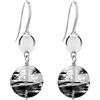 Tuscany Silver Orecchini pendenti con quarzo rutilato nero placcati rodio in argento sterling per donna
