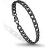 PROSTEEL Bracciale da uomo largo 6/9/13 mm, in acciaio inox, a maglie pesanti, lunghezza 19 cm, 21 cm, 23 cm a scelta, Eine Grösse, Acciaio inossidabile, Nessuna pietra preziosa