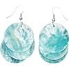 Miniblings perla orecchini di perle dischi shell perla Miniblings Hippie Boho blu XL