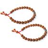 Wonder Care Bracciale autentico Rudraksha Mala | 5 facce genuine bracciale rudraksha himalayano | Perlina rudraksha | Bracciali in perline per uomo | Collana con ciondolo con bracciali in perline, 8mm