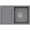 SCHOCK Lavello da cucina Lima D-100S Croma 78 x 50 cm | Lavello in granito in CRISTALITE grigio chiaro con vasca singola e scolapiatti | Lavello da incasso reversibile a partire da 50 cm | Lavabo