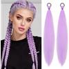 ZXTGBQ 3PCS 26 Pollici Extension Per Capelli Viola, Extension Per Treccine Viola Braids Extension, Lunghezza Piegata Coda Di Cavallo Pre-Intrecciata Con Elastico Per Cosplay, Costume Anime, Carnival