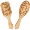 XRVRILE 2 Spazzole in Legno per Capelli, Spazzola Bamboo Naturale Antistatica, Spazzola Capelli Lisci e Ovale per Massaggio Cuoio Capelluto, Bamboo Brush Uomo Donna