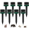 Aicharynic Repellente per talpe a energia solare: 8 pezzi Ultrasonic Solar Spaventaparvicole, repellente per talpe, controllo dei parassiti con IP65 per il giardino prato
