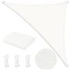 WOLTU Telo Ombreggiante in PES, Poliestere 200 g/m², Vela Ombreggiante Idrorepellente, Telo Parasole per Esterni, Protezione Solare, con Anelli a D e Corde, per Balcone, Pergolato,2,5x2,5x3,5 m, Crema