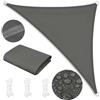 WOLTU Telo Ombreggiante, Poliestere 200 g/m², Vela Ombreggiante Idrorepellente, Telo Parasole per Esterni, Protezione Solare, con Anelli a D e Corde, per Balcone, Pergolato,2,5x2,5x3,5 m, Grigio Scuro