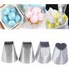JasCherry 4 Pezzi Grande Bocchette Quadrato Cuore Decorative per Pasticceria Beccucci in Acciaio per Cupcake - Bocchette Ugelli Set per Decorazione Torte #E