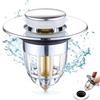 CHENKEE Tappo Lavandino Bagno,1 Pezzi Tappo Lavandino Cucina,Tappo Vasca Da Bagno Di Scarico In Metallo Per, Cucina, Filtro Lavandino Bagno, Tappo Bidet (1)