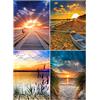 DCIDBEI Diamond Painting Paesaggi Mare 40x50 cm Painting Diamond 5D Paesaggi Puzzle con Diamanti Paesaggio 5D Diamond Painting Tramonto Mare Paint Diamond Tramonto Diamond Paint Spiaggia Barca