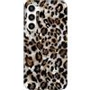 J.west Custodia per Samsung Galaxy S23 da 6,1 pollici, lussuosa scintillante traslucida trasparente leopardata stampa ghepardo design perlato morbido silicone sottile TPU custodia protettiva per