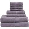 Madison Park - Set di 8 asciugamani da bagno 800 g/m², 100% cotone, lussuosi altamente assorbenti, 2 teli da bagno, 2 asciugamani per le mani, 4 panni ad asciugatura rapida, qualità spa, viola chiaro