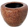 DRW Vaso rotondo in ceramica in marrone ruvido 30 x 40 x 40 cm