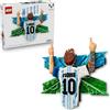 LEGO Editions Lionel Messi - Celebrazione - Set Wall Art 3D Fai da Te da Appendere - Decorazione da Parete per la Cameretta - Regalo a Tema Calcio per Bambini e Bambine da 14 Anni in su - 43018