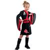 Ciao Ninja Girl Costume Bambina, Nero/Rosso, 7-9 Anni
