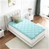 Novilla Coprimaterasso Singolo Trapuntato di Tessuto 80x200cm, Topper Materasso Tocco Confort, con Imbottitura in Fibra, Delicati Sulla Pelle, 30cm Bordo Elastico, Lavabile