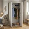 Dmora - Guardaroba 2 Ante Loire, Mobile Camera da Letto, Cabina Armadio portabiti, Armadio Appendiabiti, 79x52 h166 cm, Rovere e Bianco Opaco