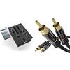 Reloop RMX-10 BT Mixer DJ Bluetooth a 2 canali con connettività Bluetooth integrata, nero & KabelDirekt - 1m Cavo RCA, PRO Series