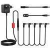 Donner Alimentatore 9V DC 1A Adattatore per Pedali, Alimentatore Pedali Chitarra Cavo a 5 Vie(DPA-100)