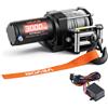 VEVOR Verricello Elettrico con Cavo da 1360 kg, Verricello Elettrico da 12 V CC per ATV/UTV Fuoristrada con Fune in Acciaio Ø 5 mm x 12 m, Telecomando Cablato, Impermeabile IP55 per Recupero Stradale