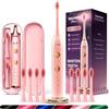 Wagner Stern Edizione WHITEN+. Spazzolino elettrico con sensore di pressione, 5 modalità, 3 intensità, 8 testine, custodia da viaggio. (fucsia)